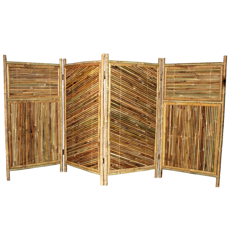 MGP 4 Panel Bamboo/Rattan Folding Room Divider Wayfair